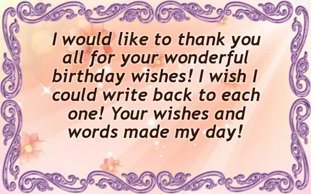 Words To Thank Someone For Birthday Wishes