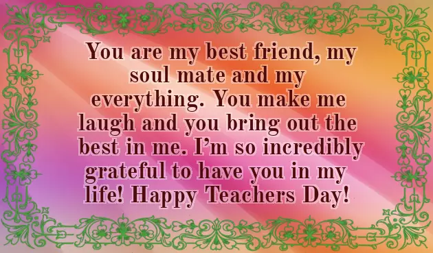Happy Teachers Day My Love