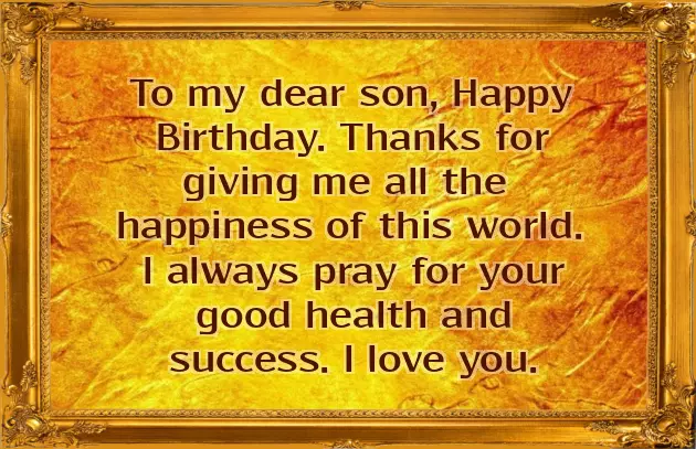 To Son Birthday Wishes