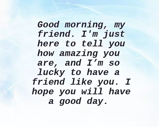 Morning Good Morning