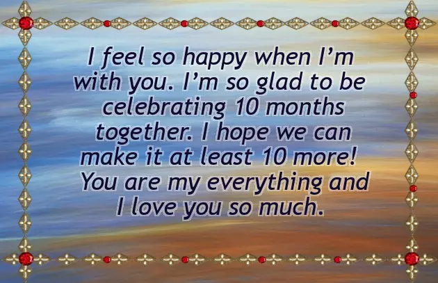 Happy 10Th Month Anniversary Happy 10Th Month Anniversary