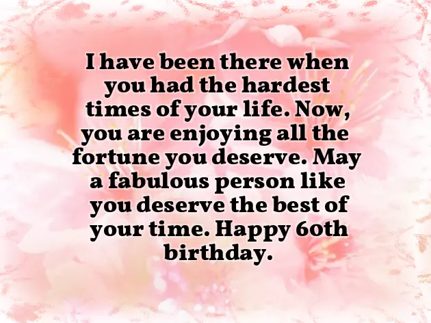 Birthday Wish For 60 Year Old Woman