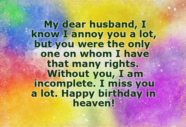 Happy Birthday To My Late Husband Happy Birthday To My Late Husband