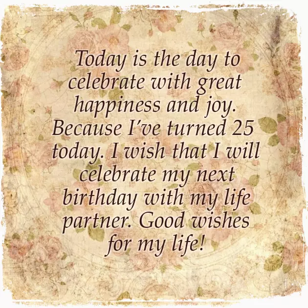 Happy 25Th Birthday Brother