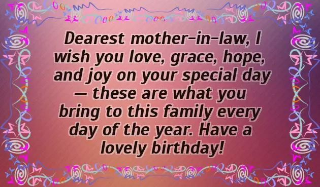 Happy Birthday Wishes To Mom In Law