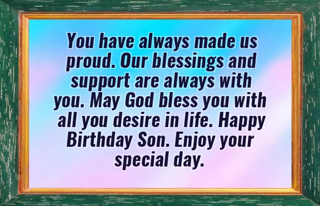 To My Son Birthday Wishes