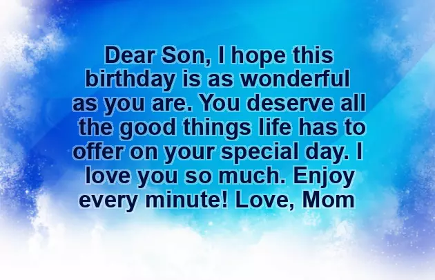 Son Mom Birthday Wishes