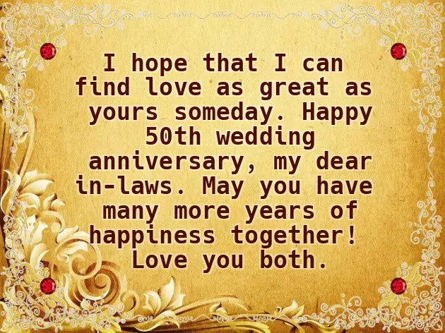 Parents In Laws Anniversary Wishes