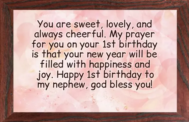 Birthday Wishes For 1 Year Nephew