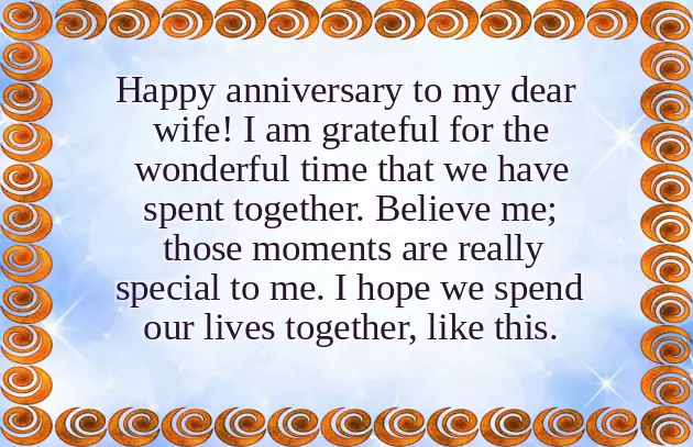 Wife Anniversary Status