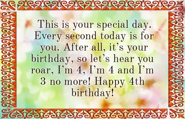 Birthday Wishes For Girl 4 Years Old