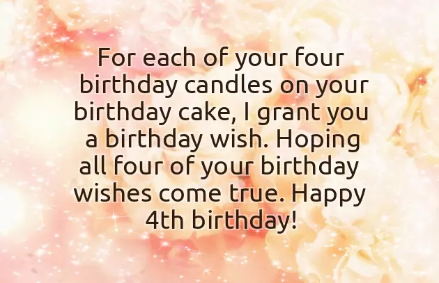 Happy Birthday Wishes 4 Years Old Girl