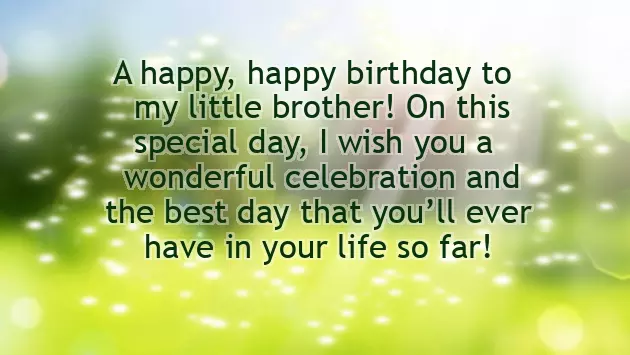 Birthday Wishes To Younger Brother