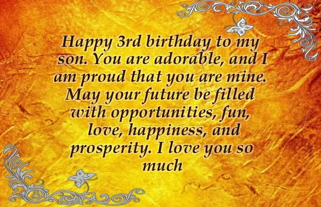Happy 3Rd Birthday Son From Mom