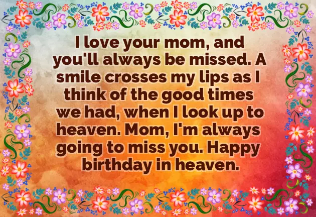 Birthday Greeting To Mother In Heaven Birthday Greeting To Mother In Heaven
