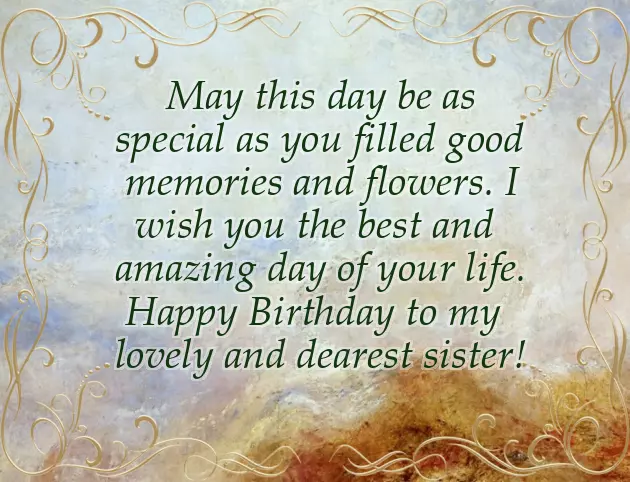 Birthday Wishes For Sister Thought Birthday Wishes For Sister Thought