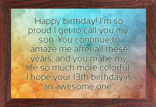 Birthday Wishes For Son Entering Teenage