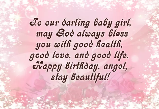 1 Year Birthday Wishes For Baby Girl