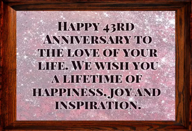 43Rd Wedding Anniversary 43Rd Wedding Anniversary