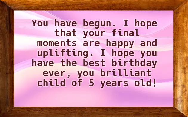 Birthday Wishes To 5 Years Boy