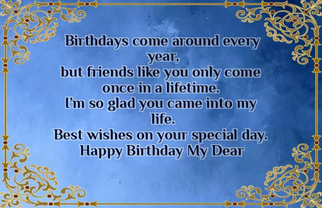 Friend Birthday Wishes In English