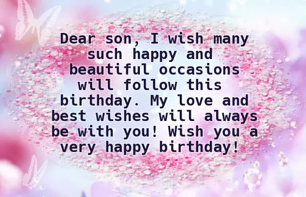 Birthday Wishes From Mum To Son