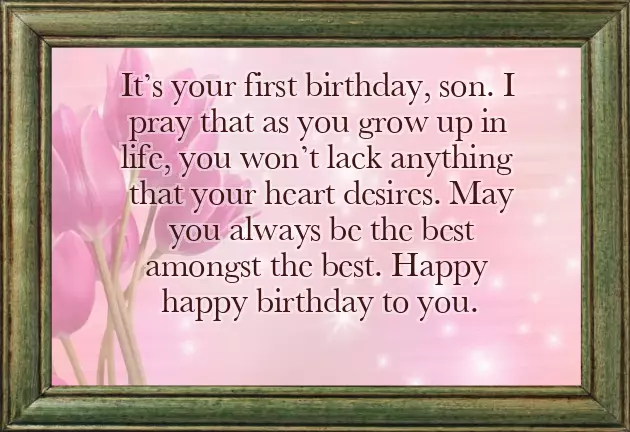 Birthday Quotes For 1 Year Boy