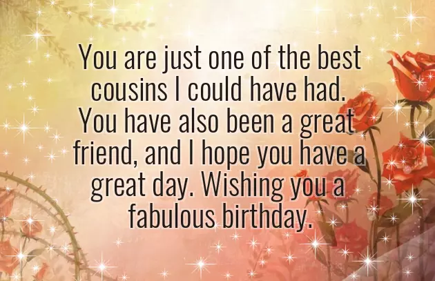 Birthday Message For My Cousin