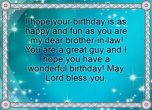 My Brother In Law Birthday Wishes