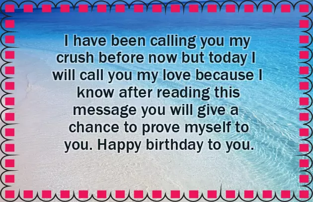 Birthday Message For Crush