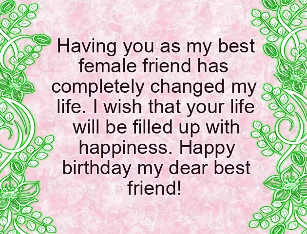 Best Birthday Wishes For Best Friend Girl