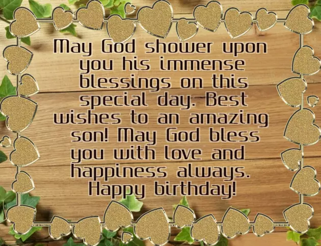 Blessing To Son On His Birthday