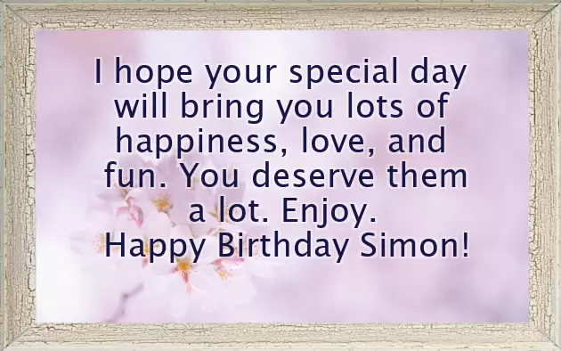 Happy Birthday To Simon