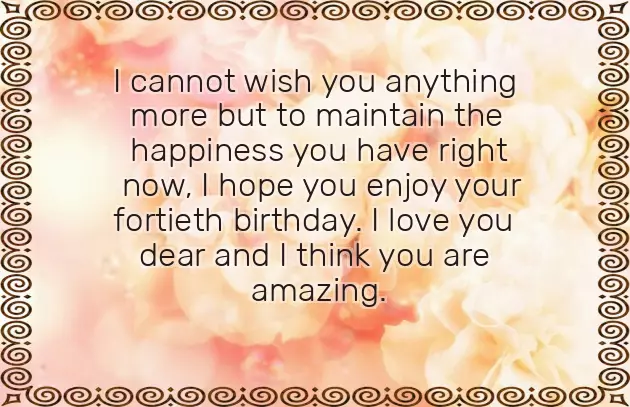 40Th Birthday Wish For Brother