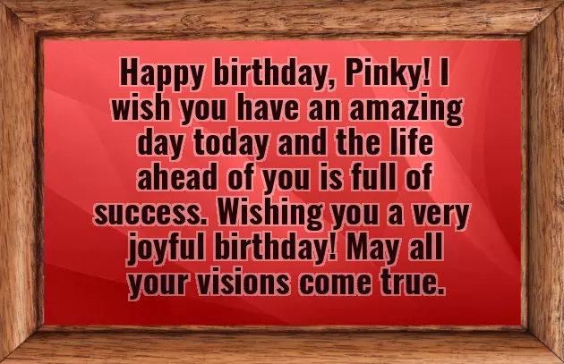 Happy Birthday Pinky