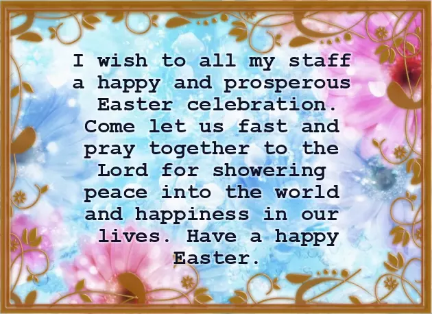 Corporate Easter Message
