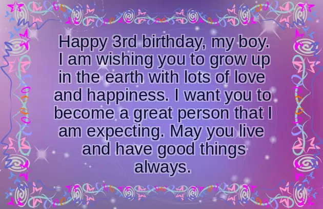 Happy 3Rd Birthday Boy Wishes Happy 3Rd Birthday Boy Wishes