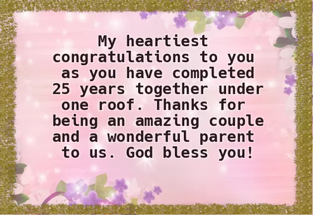 Silver Jubilee Greetings Silver Jubilee Greetings