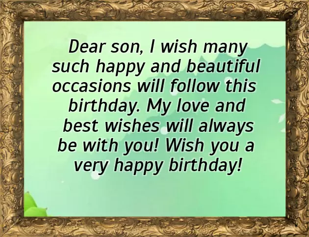 Happy Birthday From Mother To Son