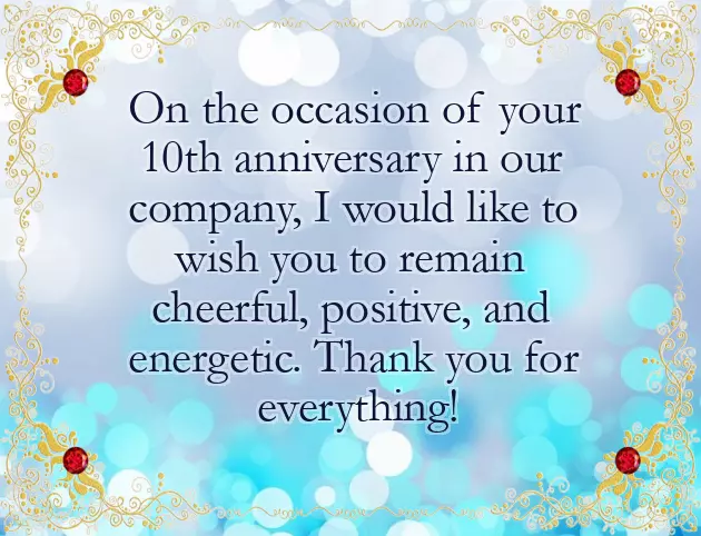 Congratulations For 10 Year Work Anniversary Congratulations For 10 Year Work Anniversary