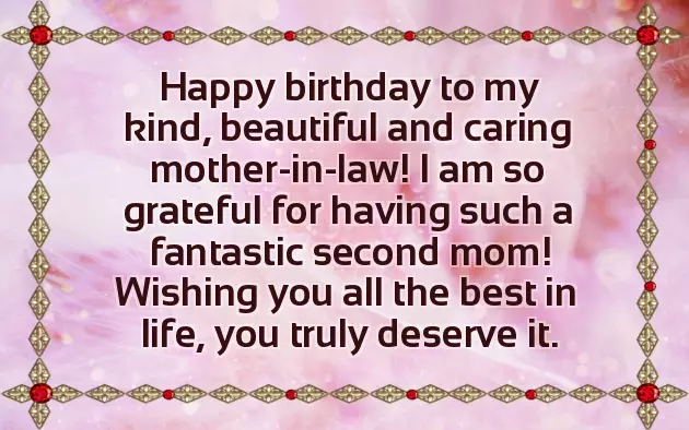 Birthday Of Mother In Law