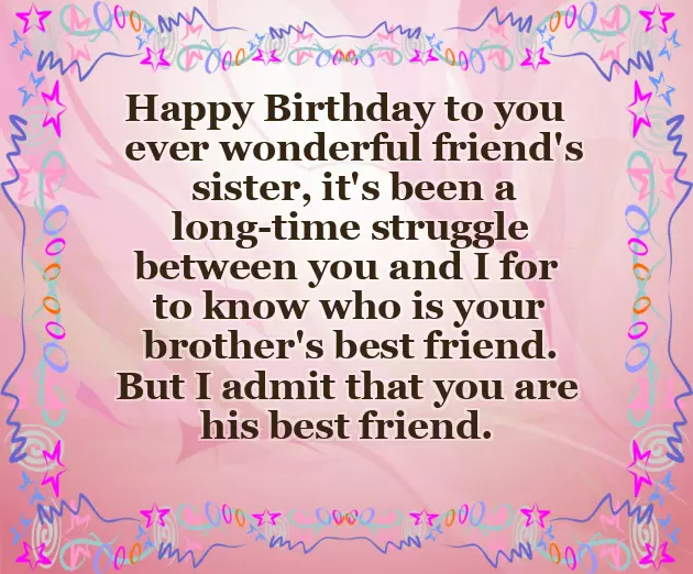 Happy Birthday Wishes For Friend Sister
