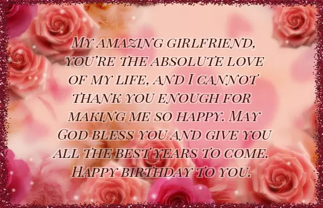 Birthday Wishes Letter For Girlfriend