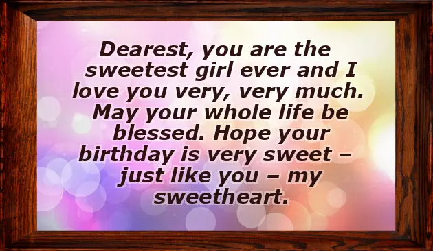 Happy Birthday To A Sweet Girl