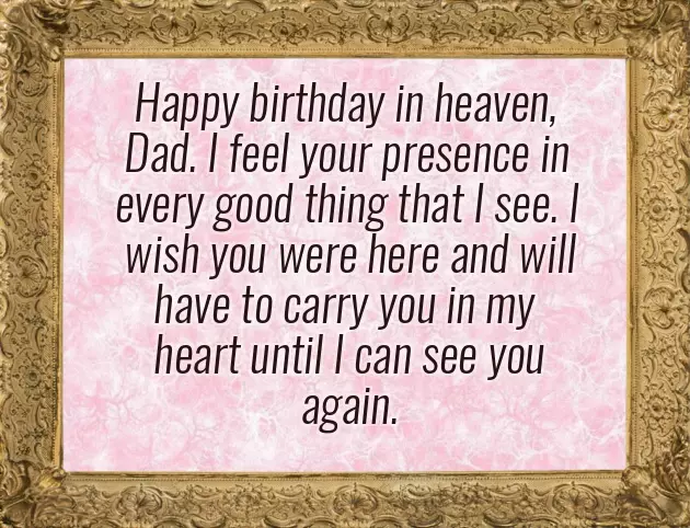 Birthday Wishes Father In Heaven