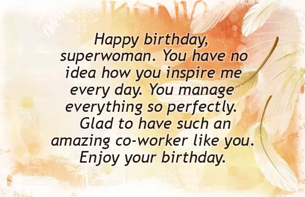 Birthday Greetings For Coworker