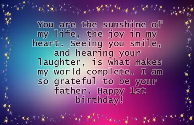 My Son First Birthday Quotes