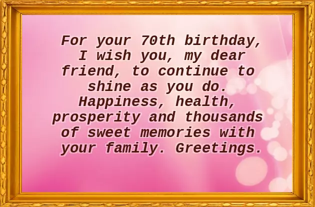 Happy 70Th Birthday Messages