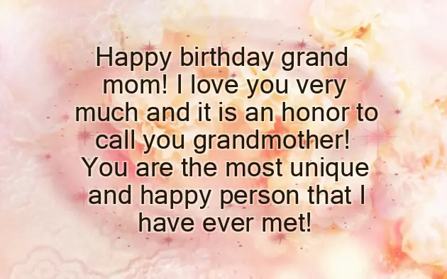 Birthday Wishes From Grandson To Grandmother