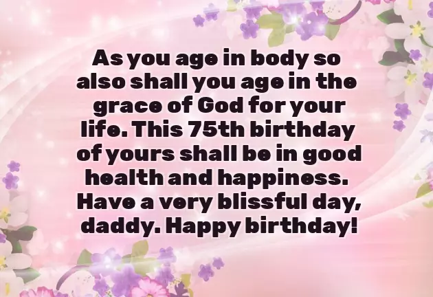 Birthday Wishes For 75Th